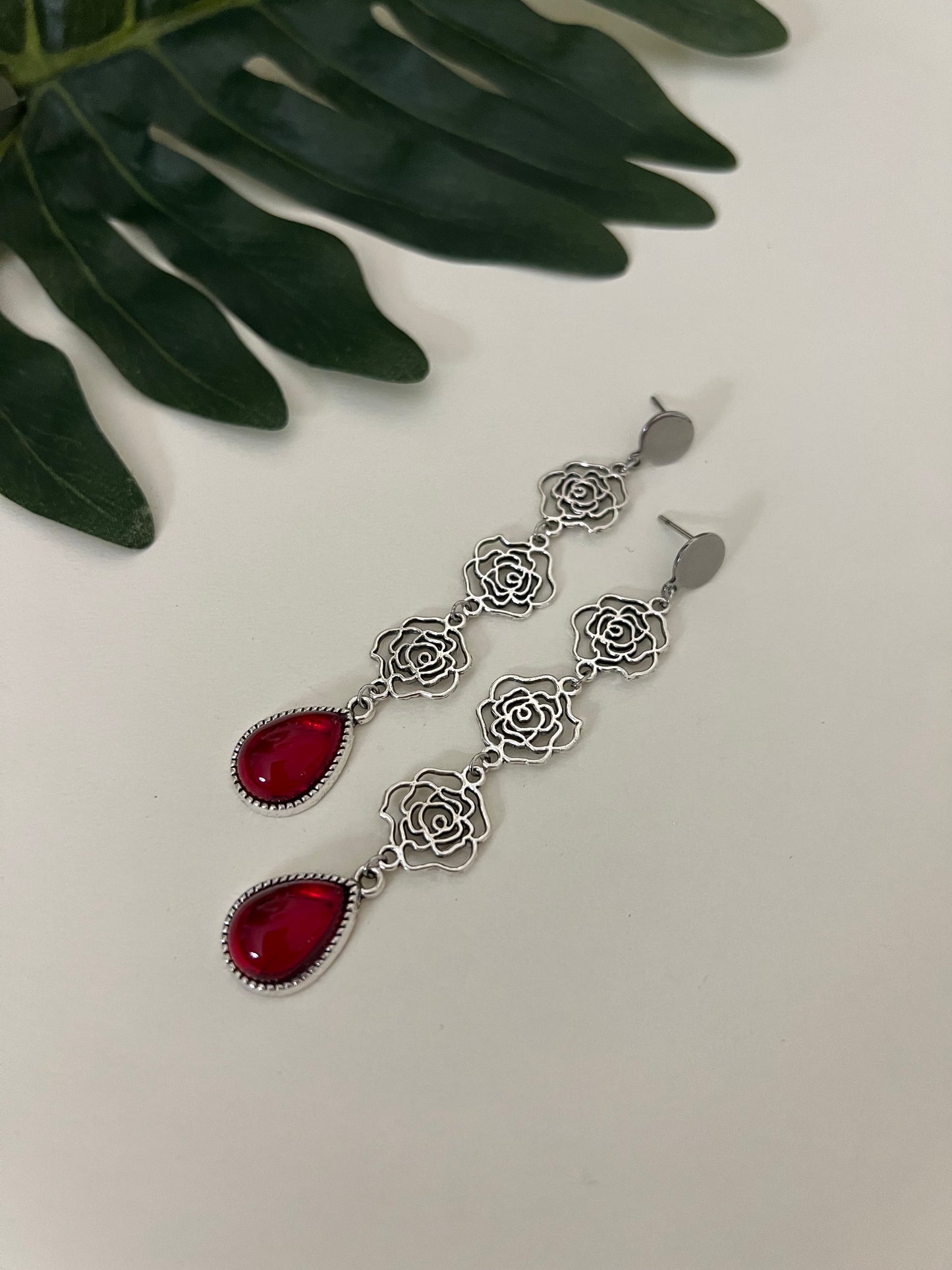 Romantic Rose Dangle Earrings