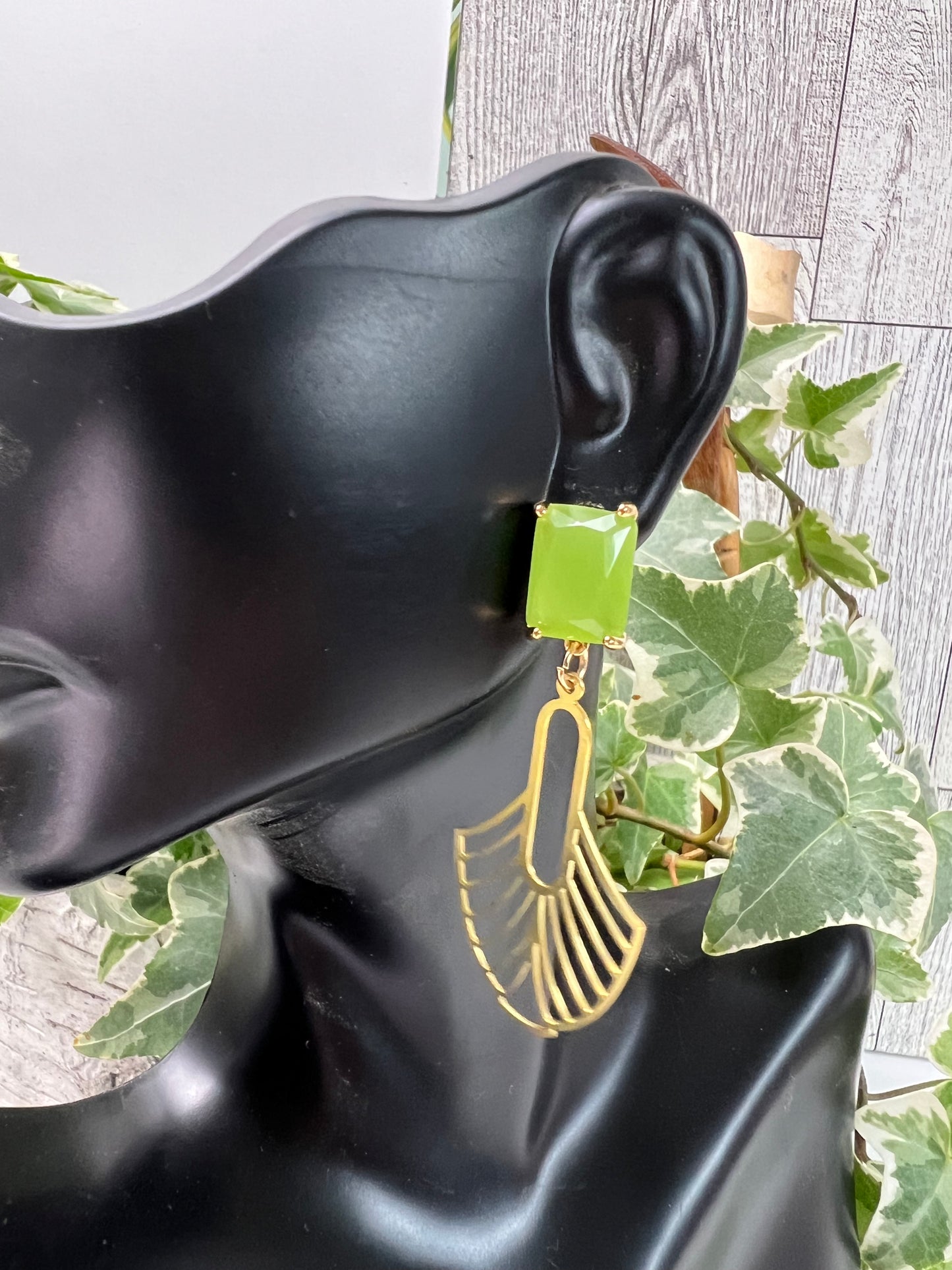 Art-Deco Elegant Brass Earrings
