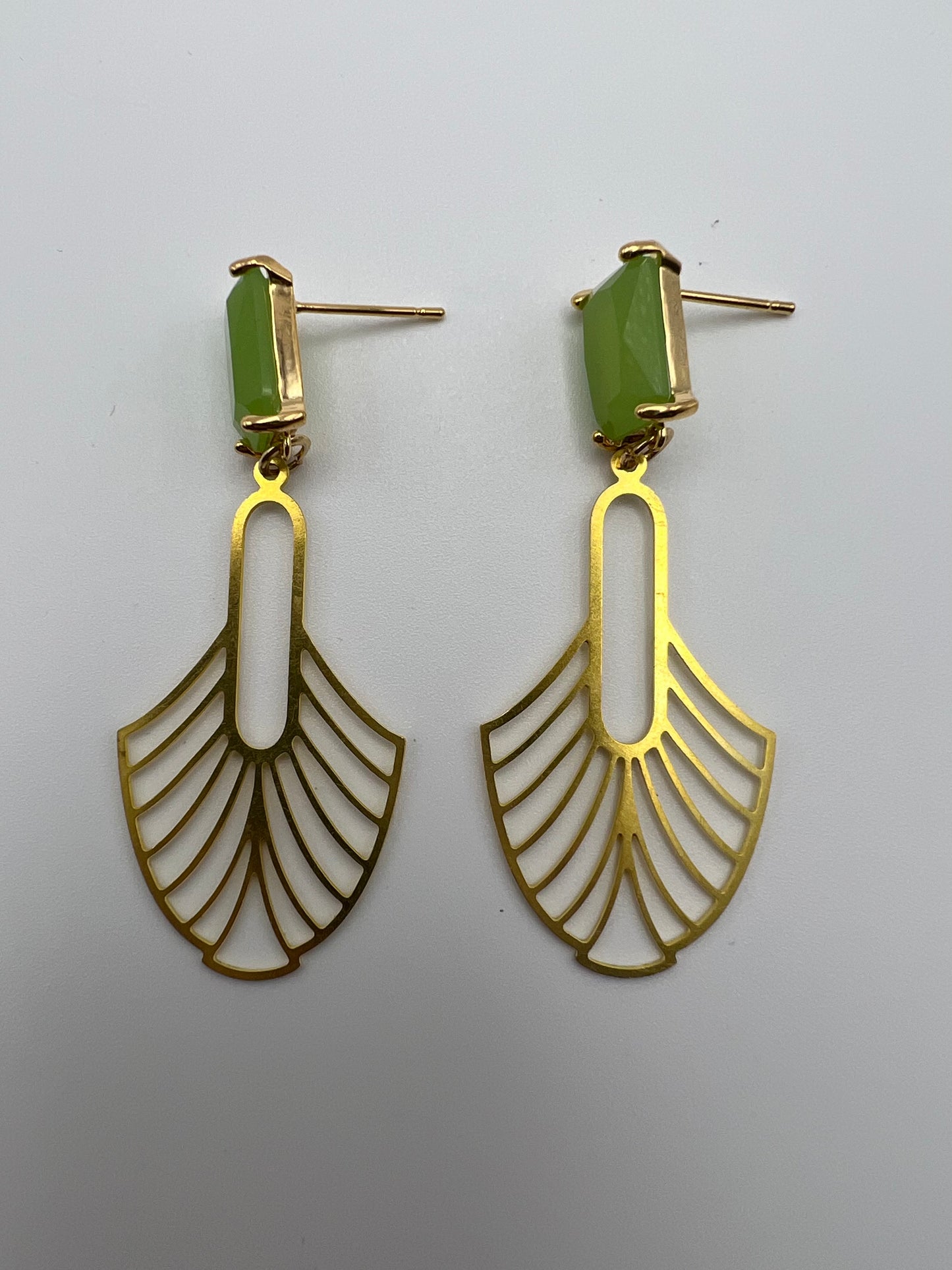 Art-Deco Elegant Brass Earrings