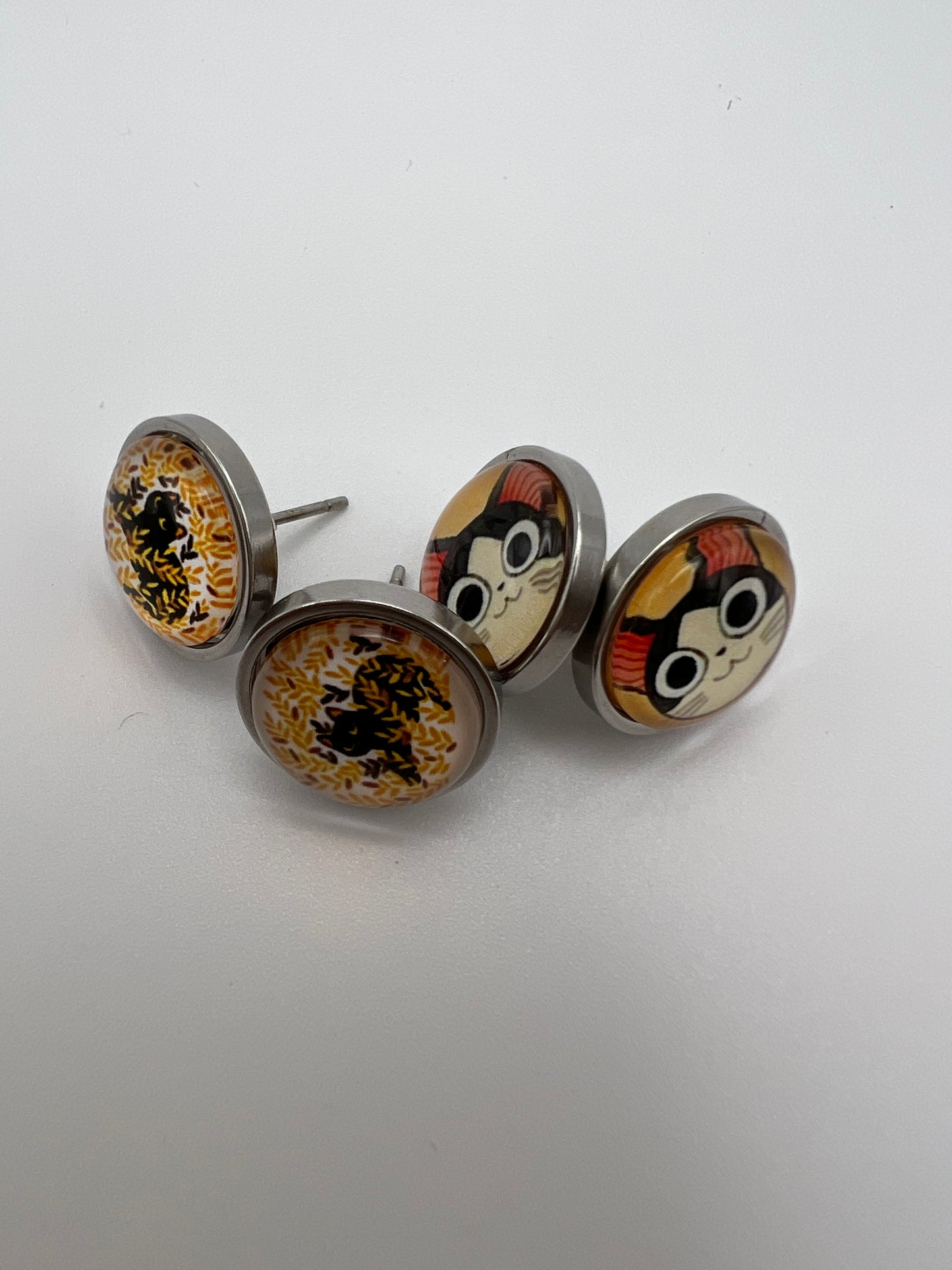 Cat Stud Earrings