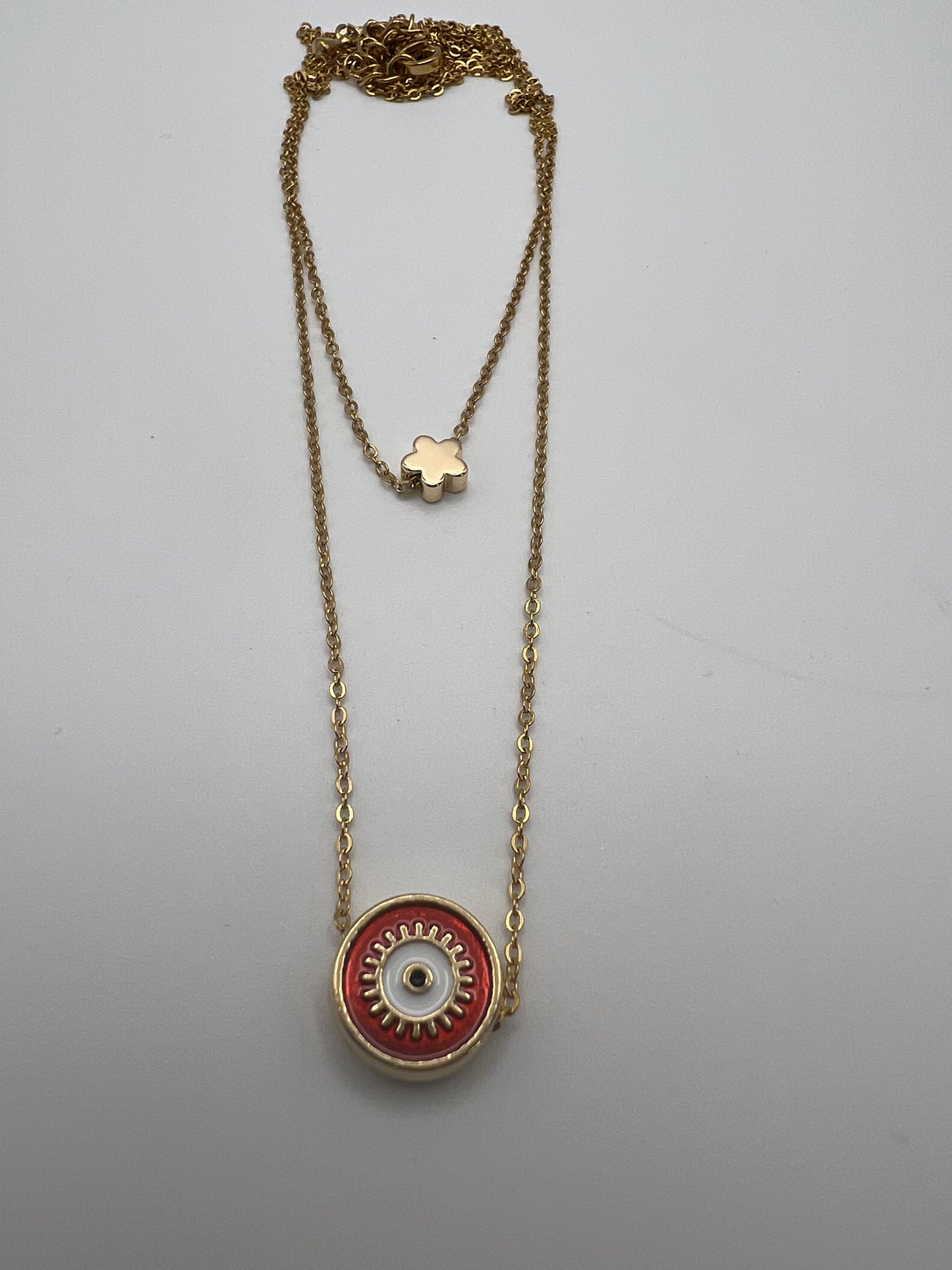 Pop-of-Color Evil Eye Necklace
