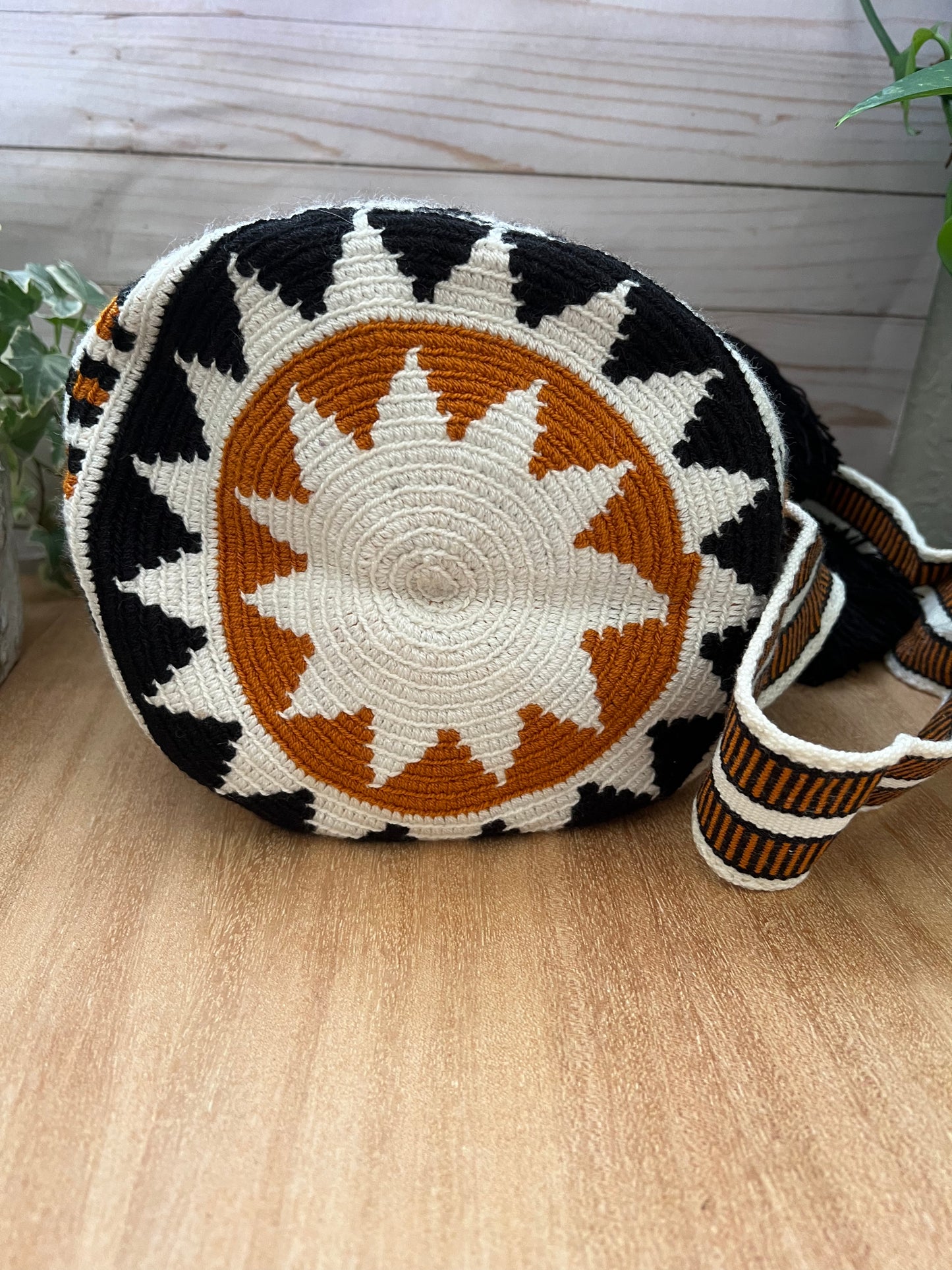 Animal Print Handwoven Bucket Bag