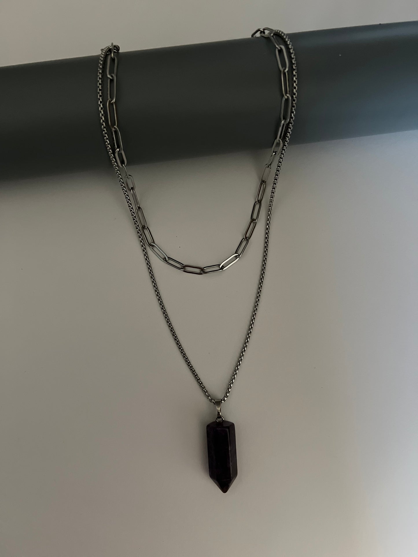 Purple Amethyst Multi-Strain Necklace