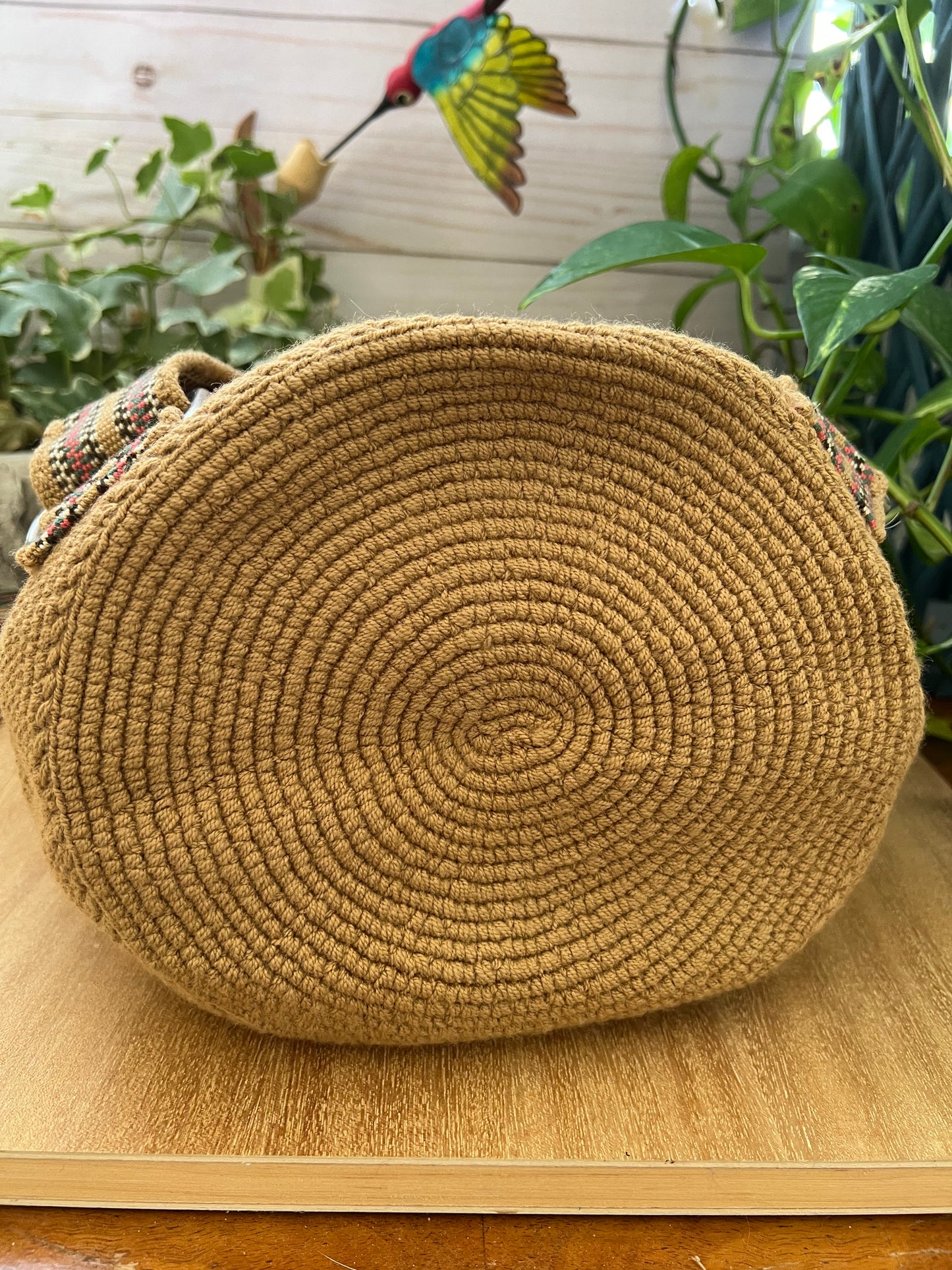 Classic Tan Handwoven Backpack