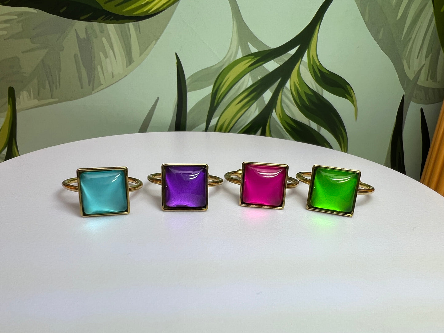 Dainty Pop-of-Color Rings