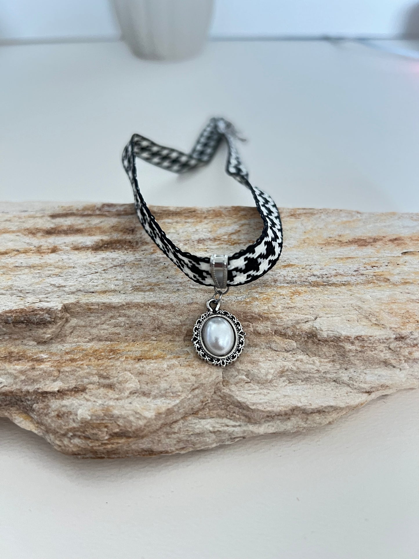 Trendy Velvet Choker with Pendant
