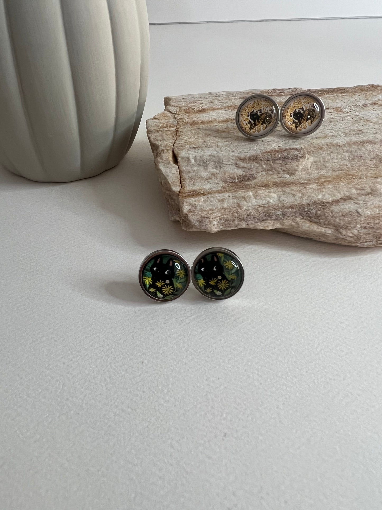 Cat Stud Earrings