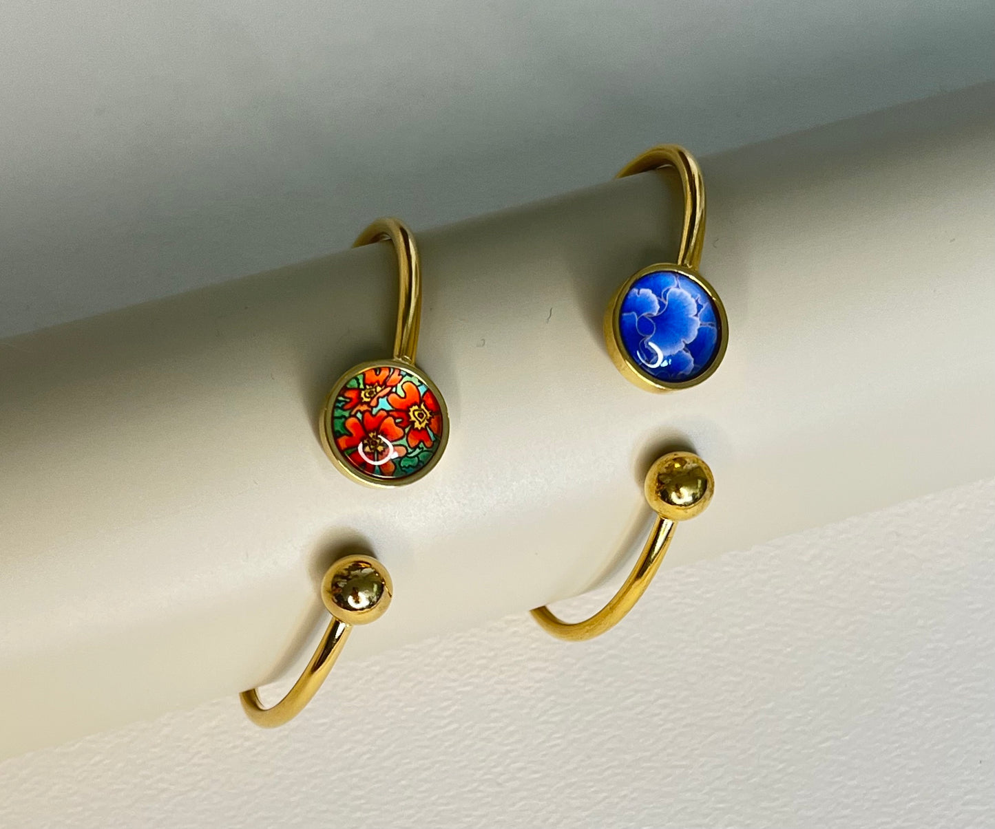 Floral Delicate Gold Bracelet Cuff