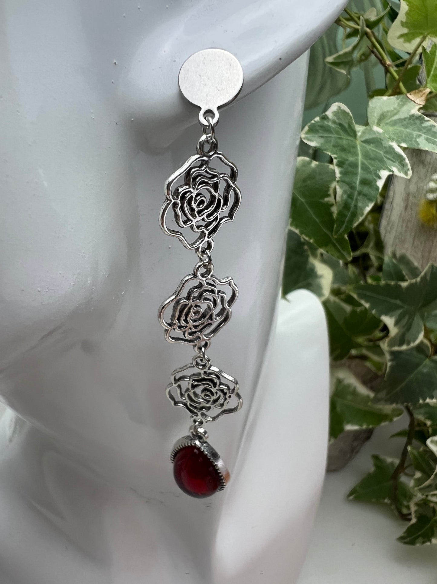 Romantic Rose Dangle Earrings