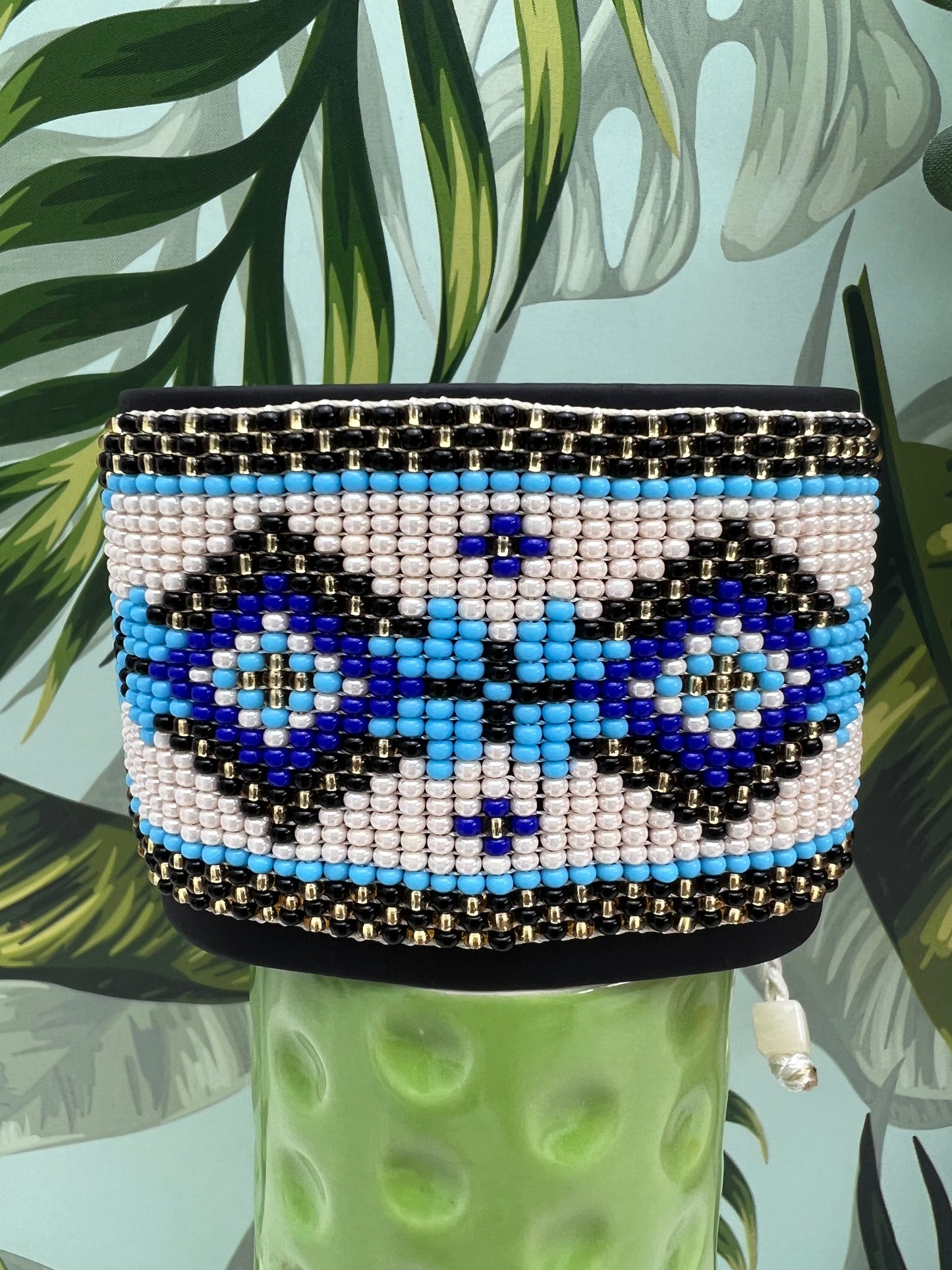 Trendy Large Beaded Bracelet Cuff
