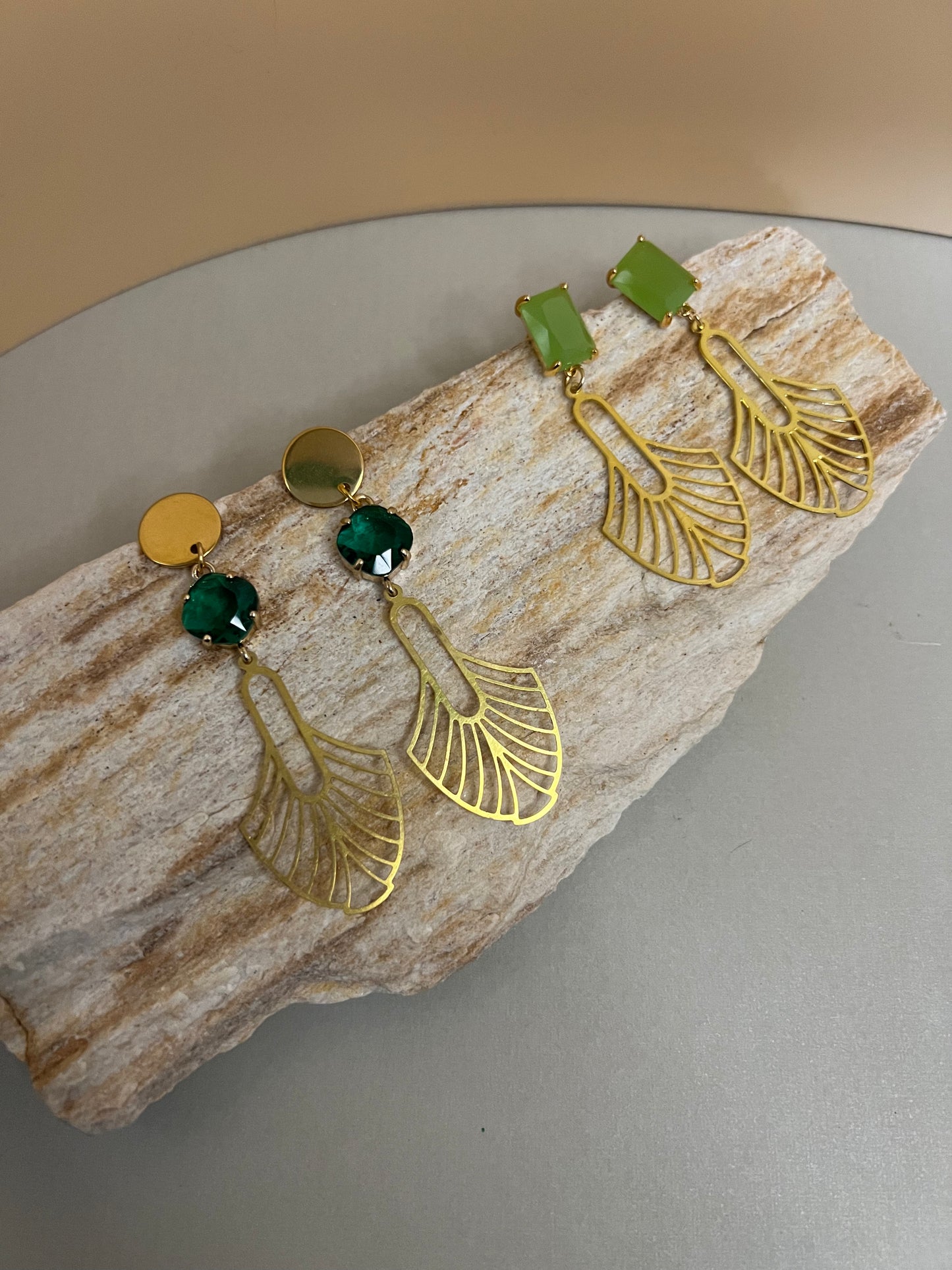 Art-Deco Elegant Brass Earrings