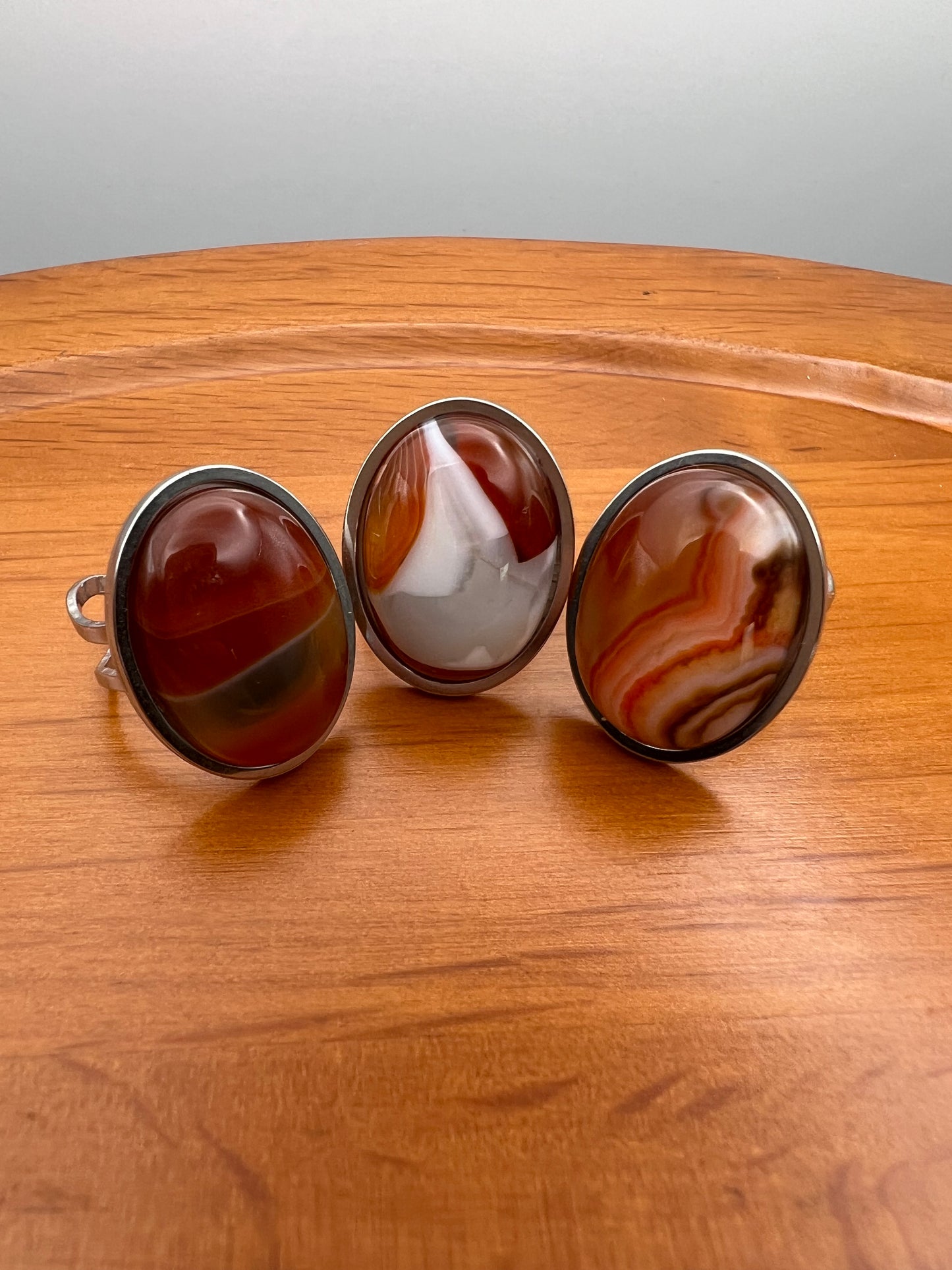 Yellow Aventurine Oval Rings