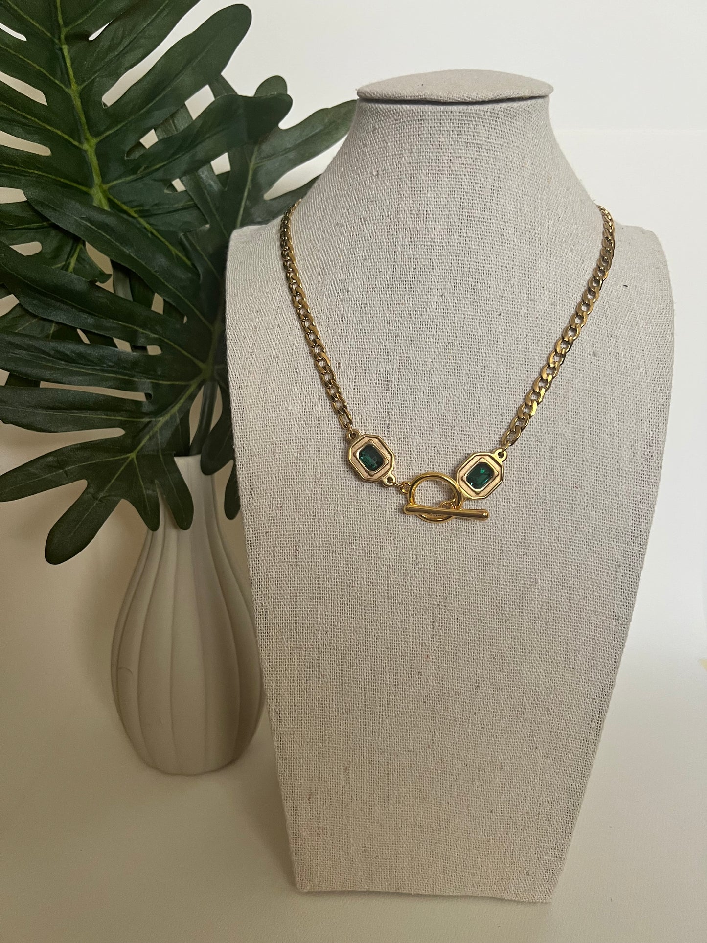 Art Deco Chunky Gold Necklace