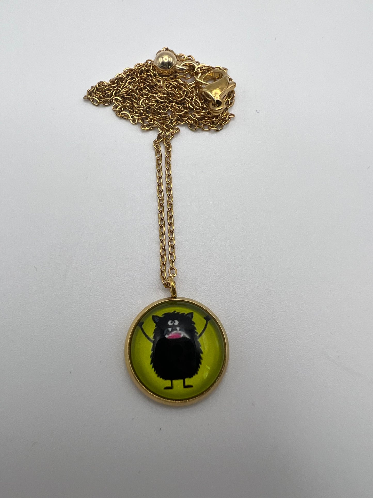 Cutesy Monster Pendant Necklace