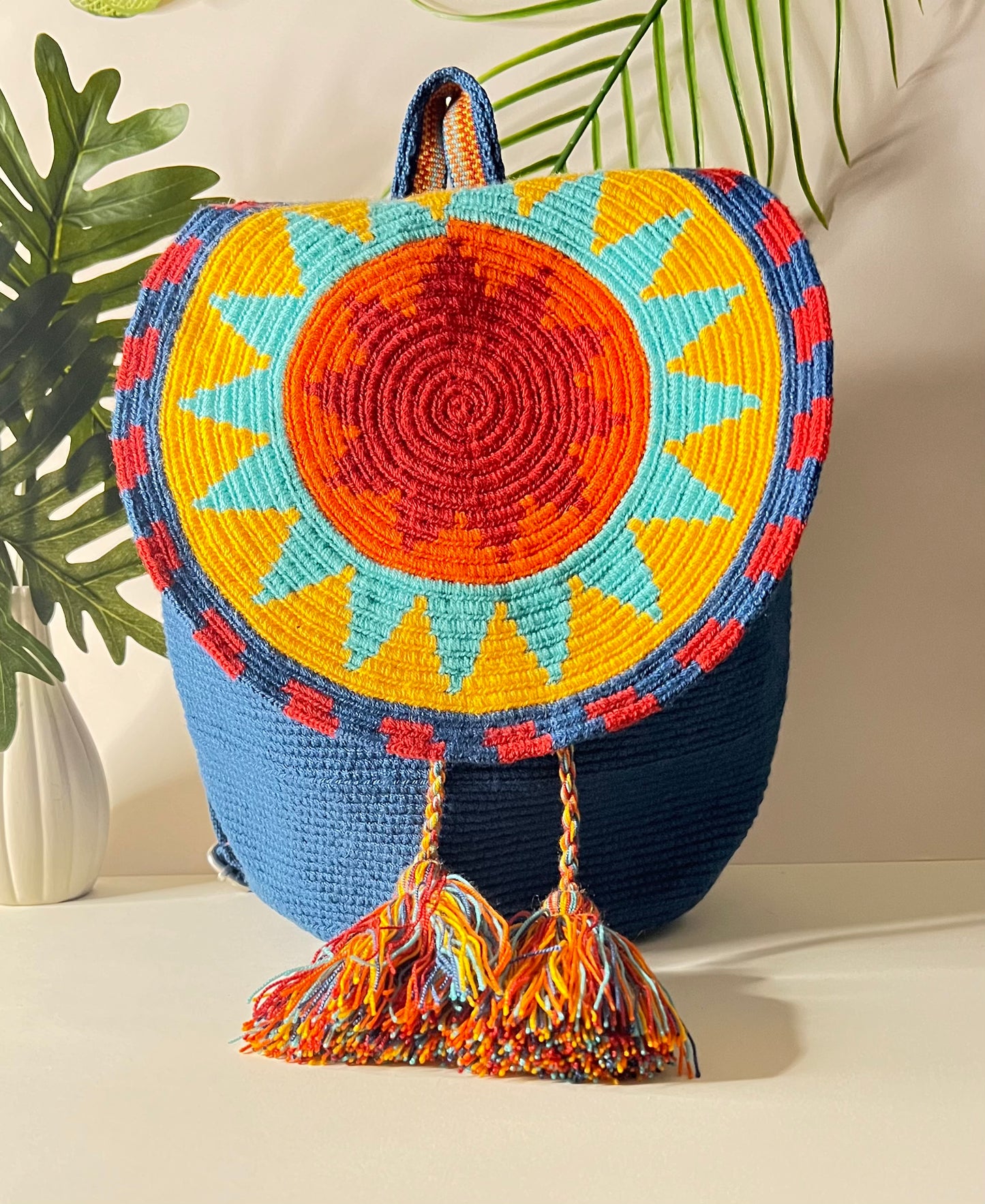 Colorful Handwoven Backpack