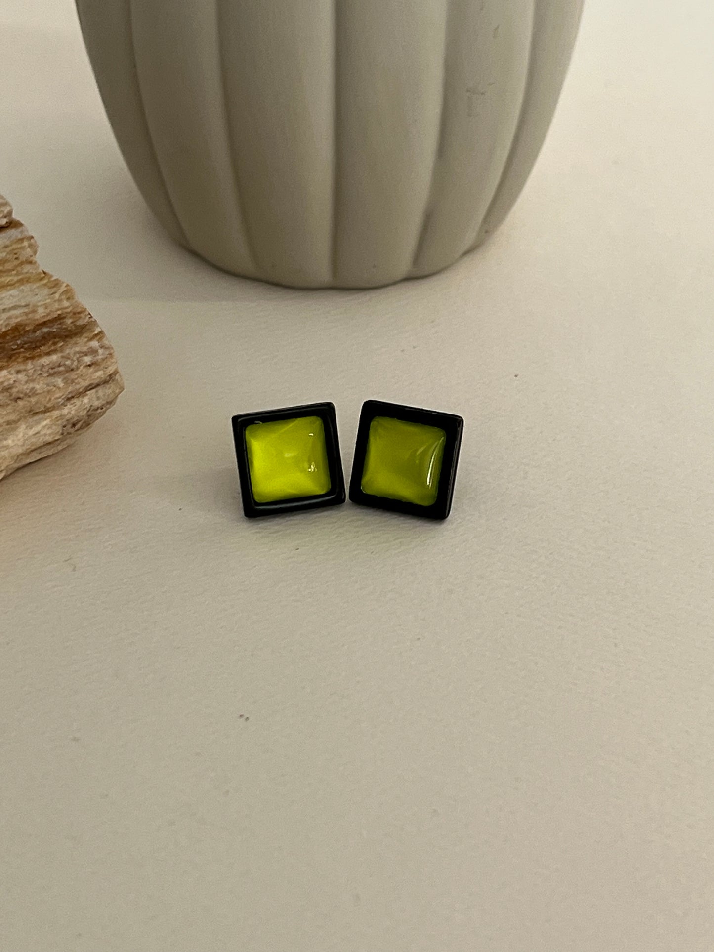 Pop-of-Color Edgy Earring Set