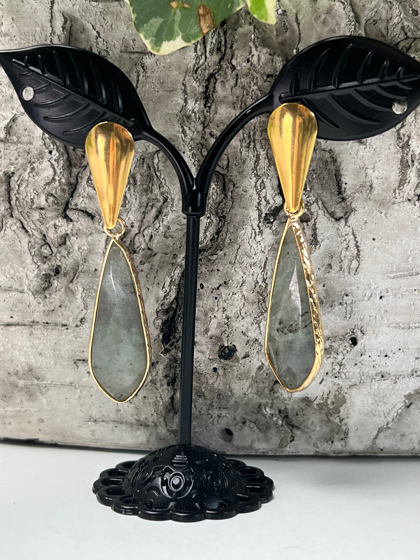 Labradorite Stone Earrings