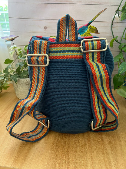 Colorful Handwoven Backpack