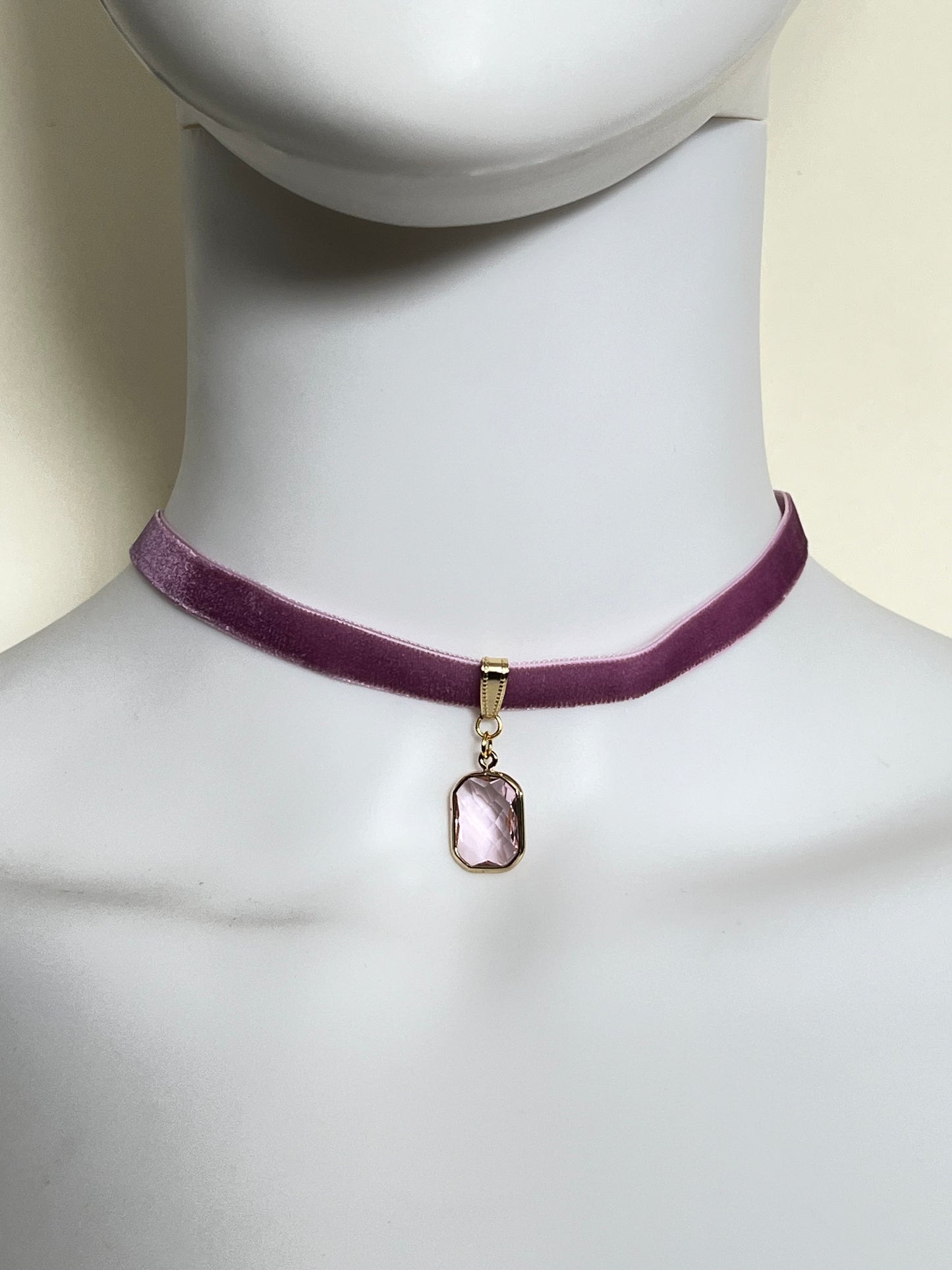 Velvet Choker with Stylish Pendant