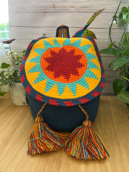 Colorful Handwoven Backpack