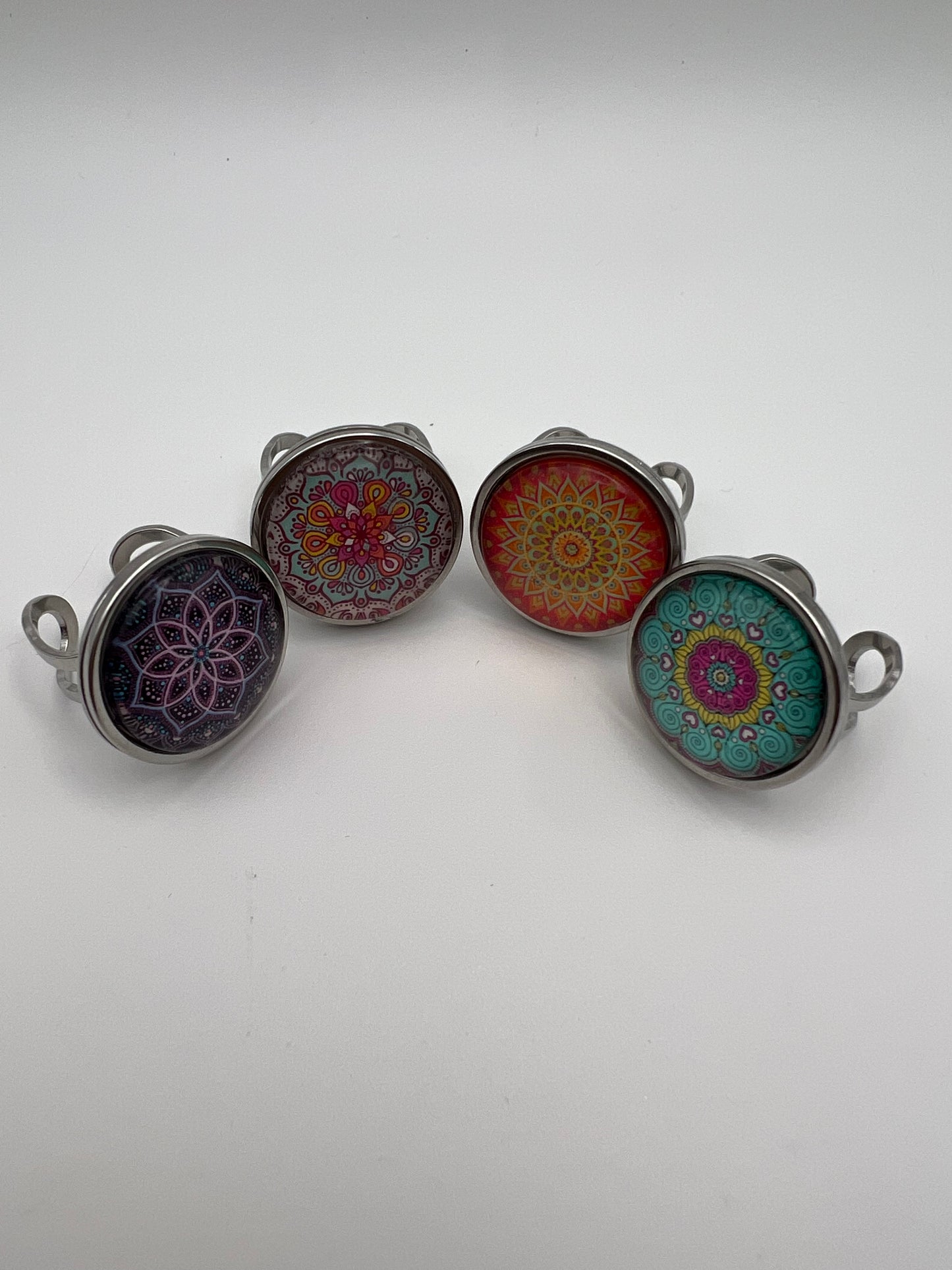 Large Mandala Statement Rings