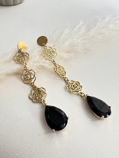 Elegant Tear Drop Pendant Earrings