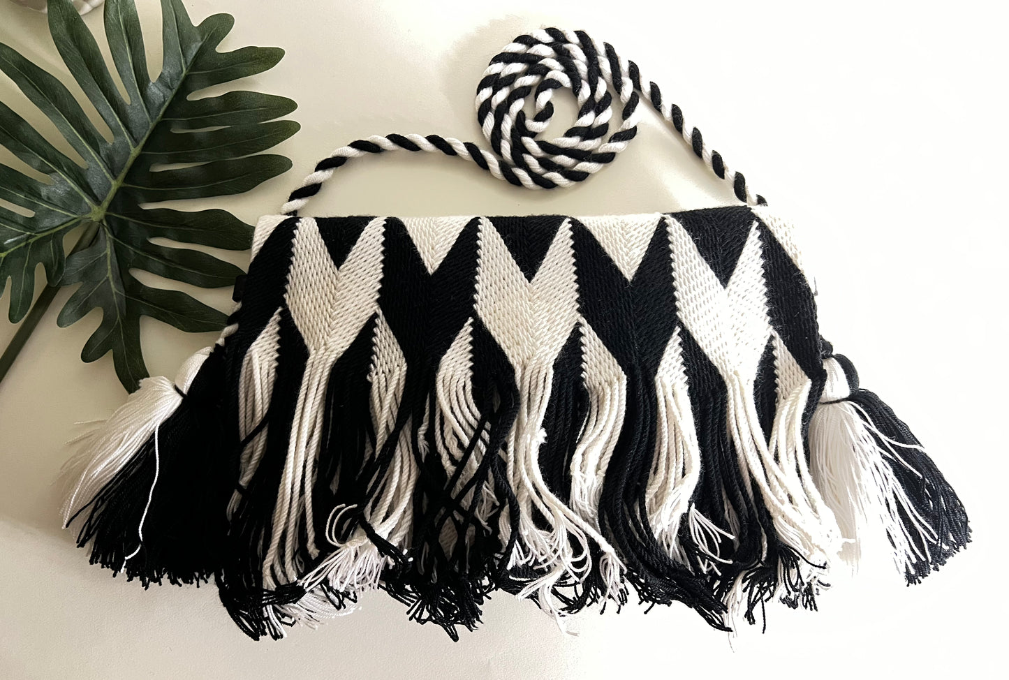 Black & White Classic Chevron Bag