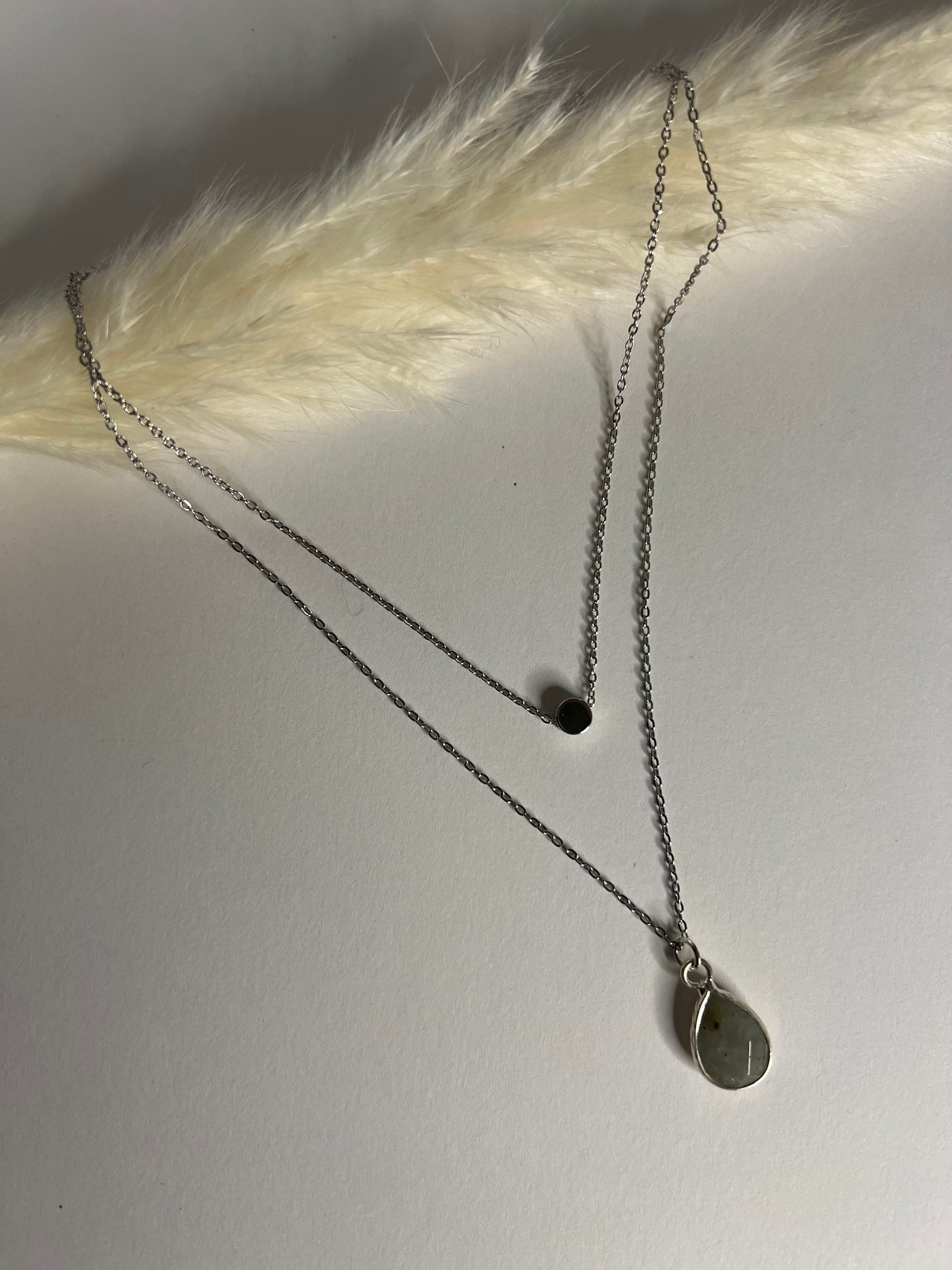 Labradorite Stone Layered Necklace