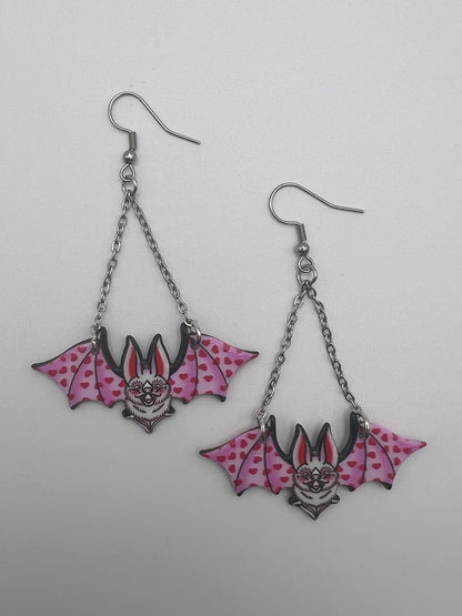 Pastel Goth Bat Earrings