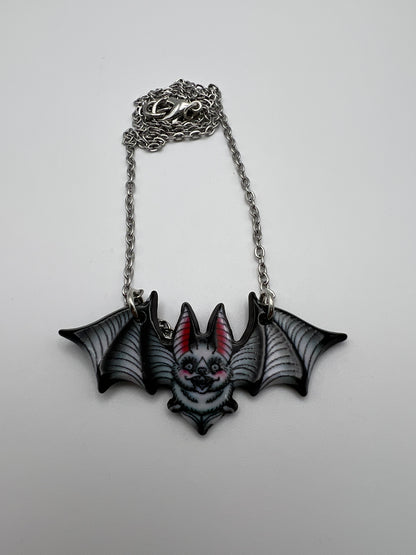 Pastel Goth Vampire Bat Necklace