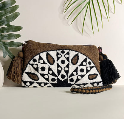 Unique Geometric Pattern Shoulder Bag