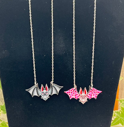 Pastel Goth Vampire Bat Necklace