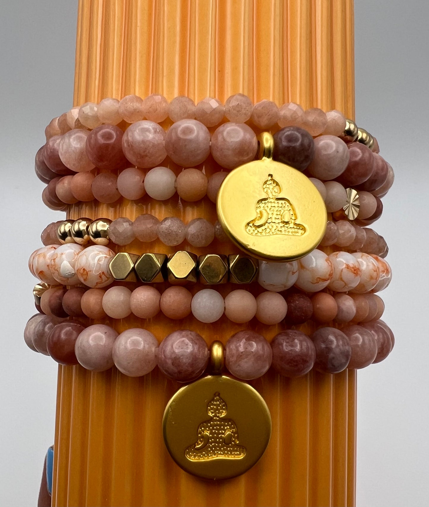 Buddha Stackable Bead Bracelet Set