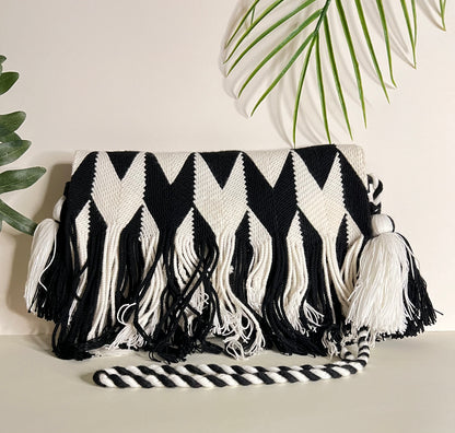 Black & White Classic Chevron Bag