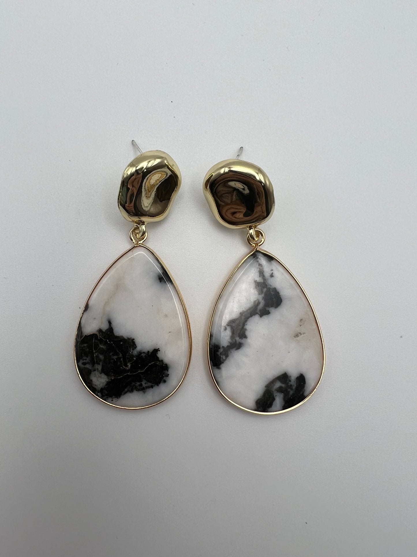 Zebra Stone Statement Earrings