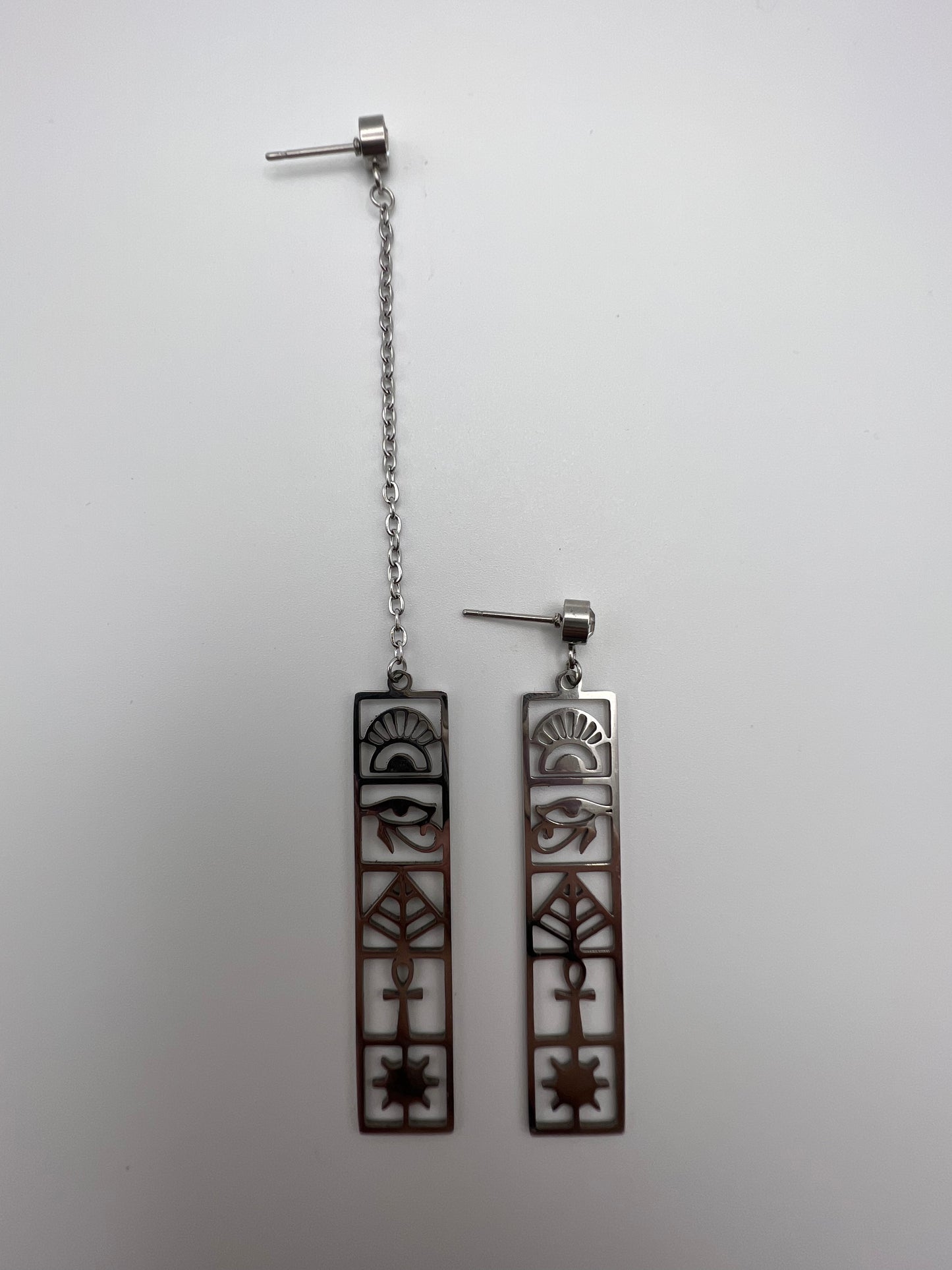 Asymmetrical Egyptian Drop Earrings