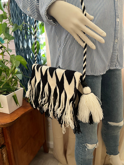 Black & White Classic Chevron Bag