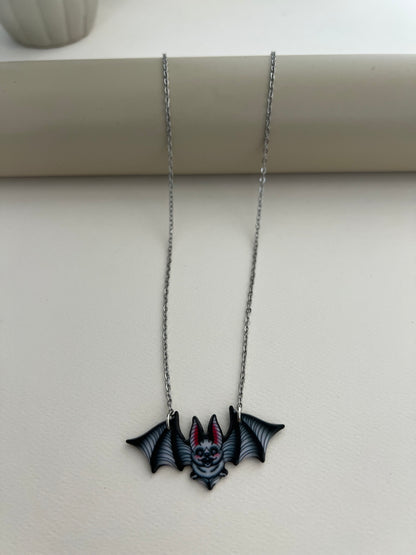 Pastel Goth Vampire Bat Necklace