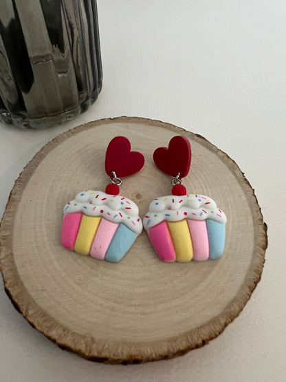 Kawaii Cupcake Dangle Earrings