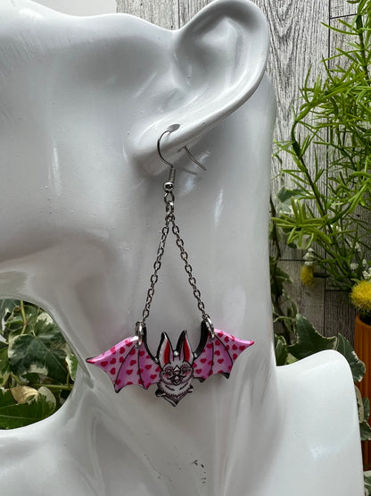 Pastel Goth Bat Earrings