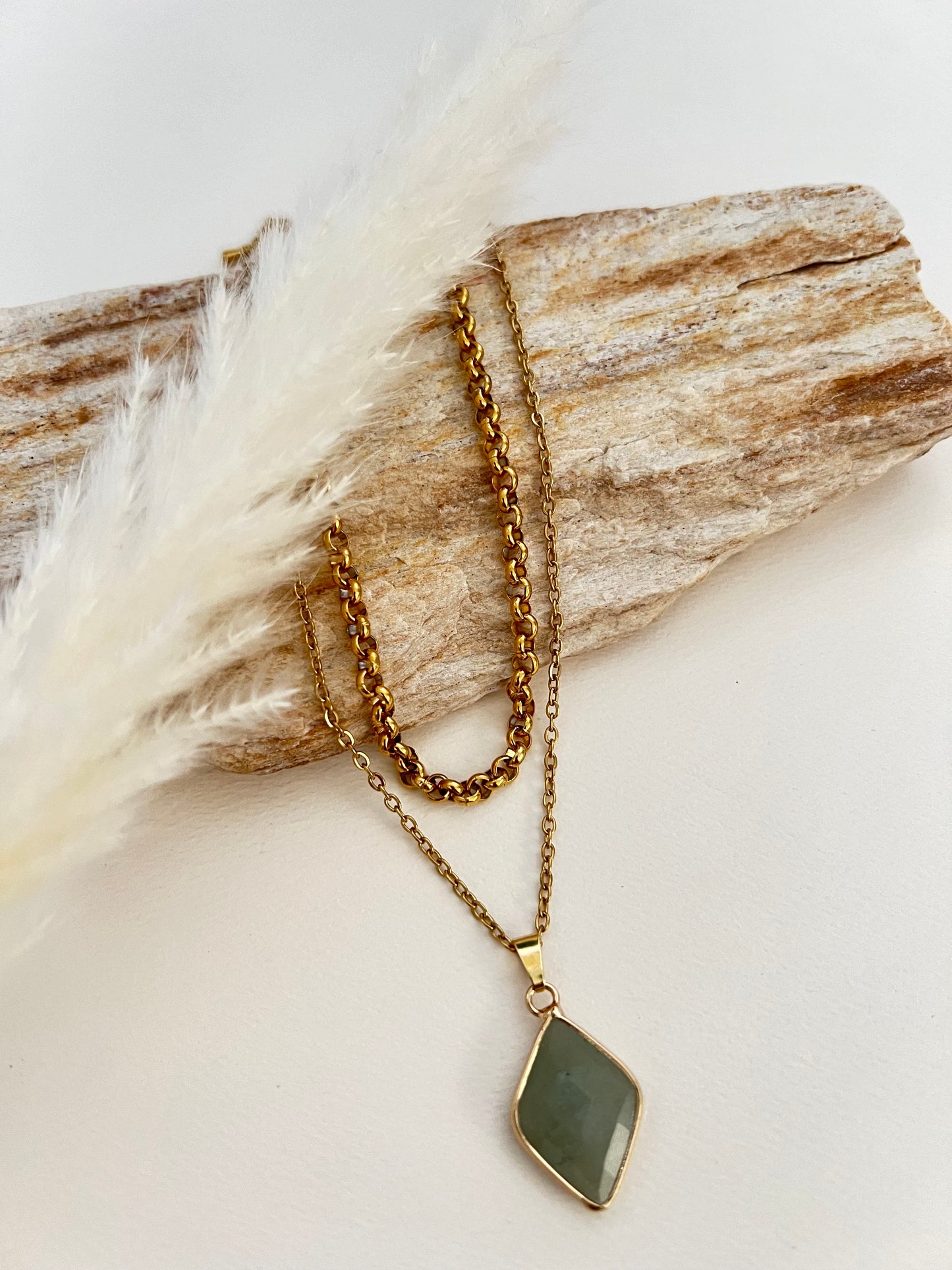 Elegant Green Aventurine Layered Necklace