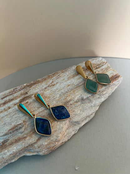 Lapis Lazuli & Aventurine Earrings