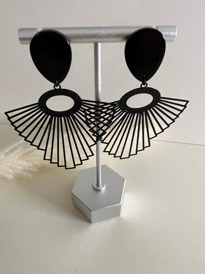 Art Deco-Inspired Oversized Earrings