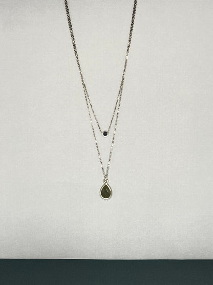 Labradorite Stone Layered Necklace