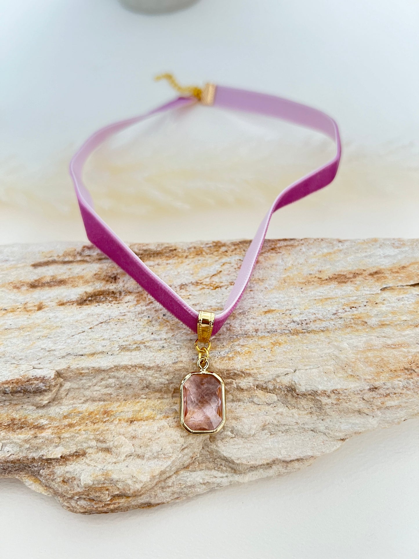 Velvet Choker with Stylish Pendant