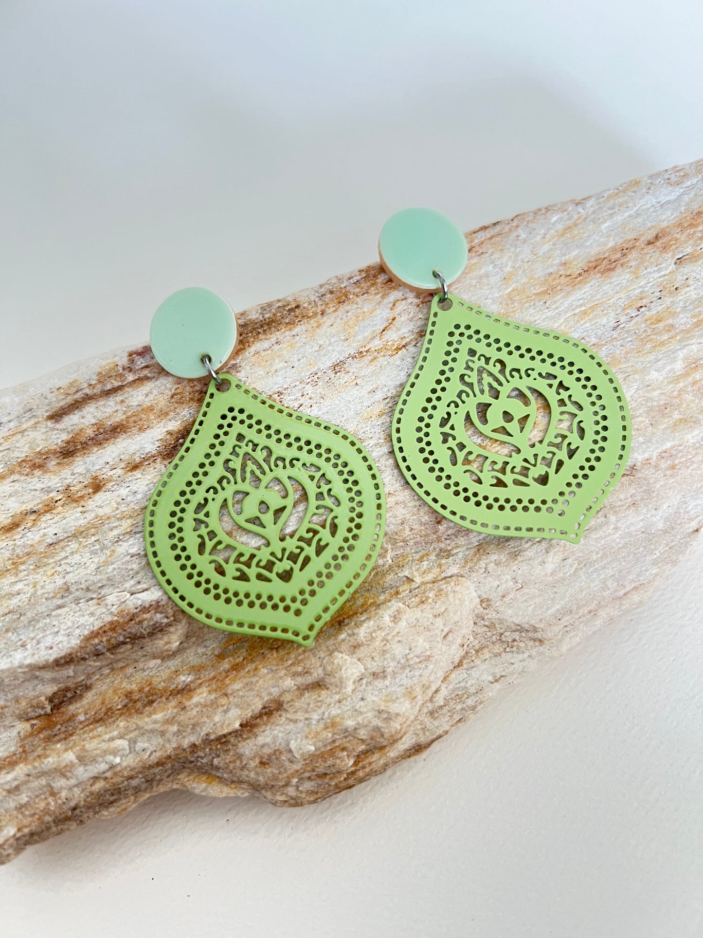 Ornate Pop-of-color Statement Earrings