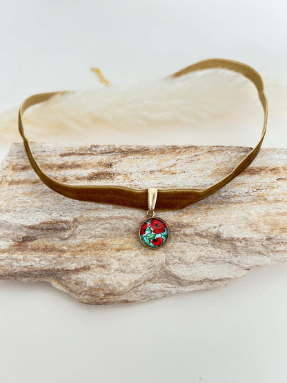 Pop-of-color Charm Choker