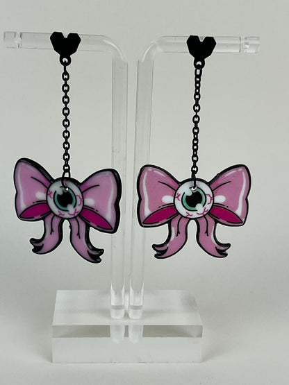 Spooky Bow Dangle Earrings