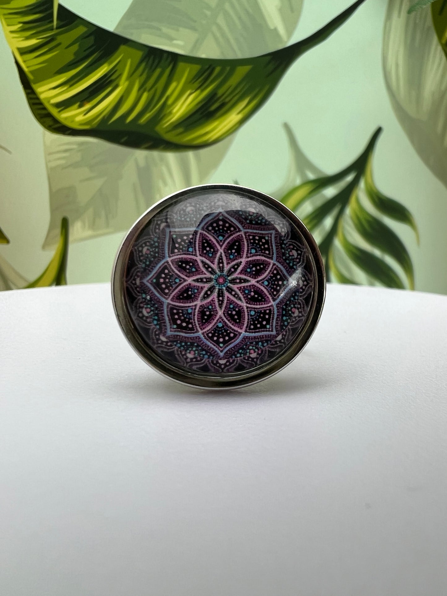 Large Mandala Statement Rings