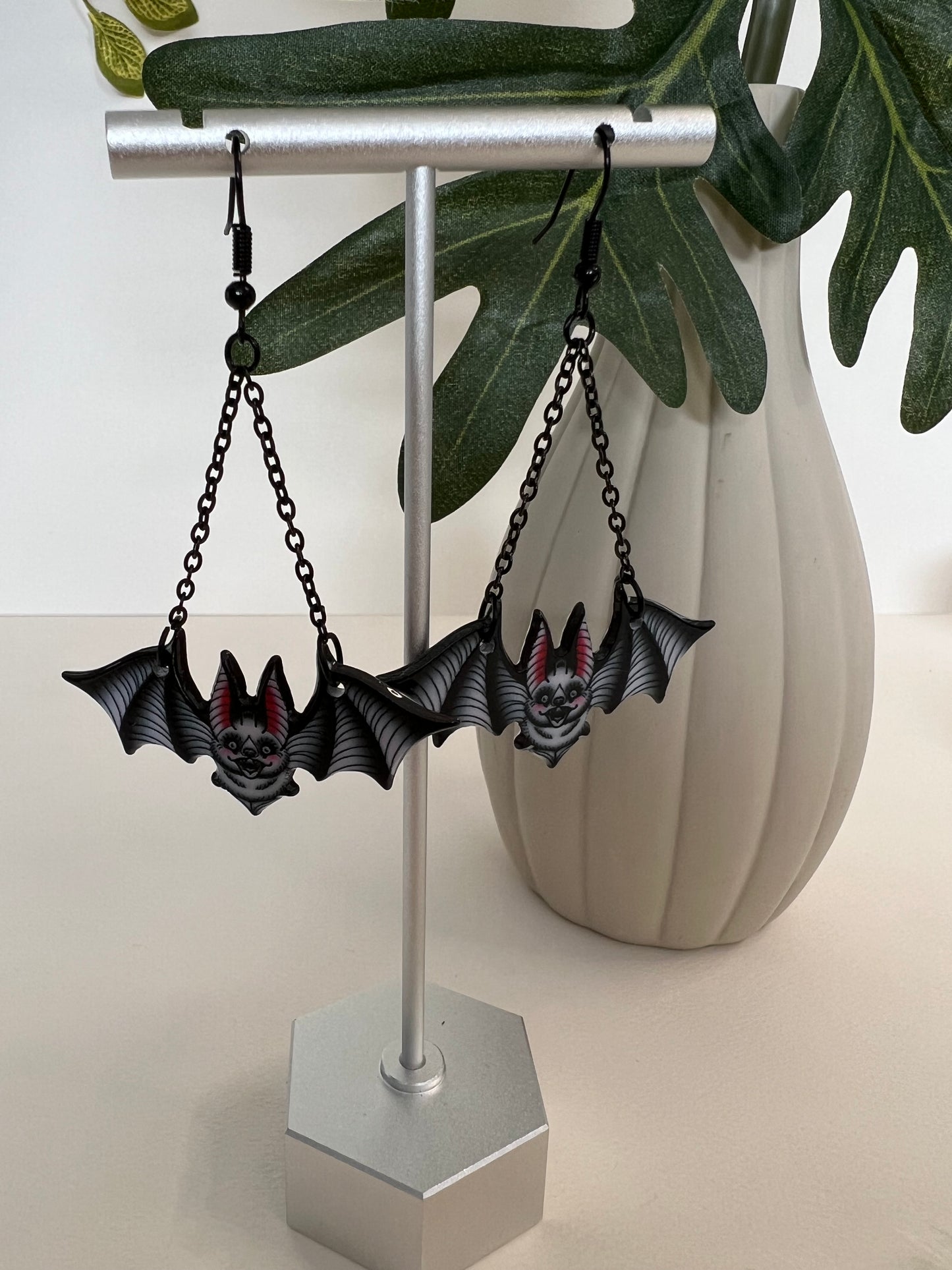 Pastel Goth Bat Earrings